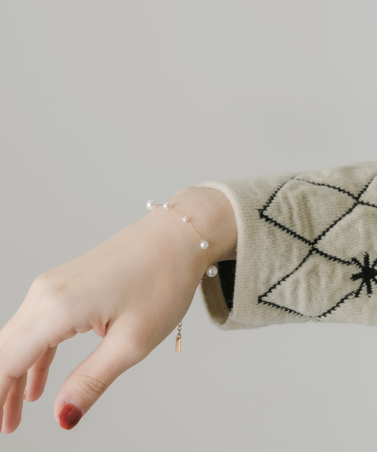 SMELLY「ステンレスパールブレスレット」|ブレスレット・バングル|