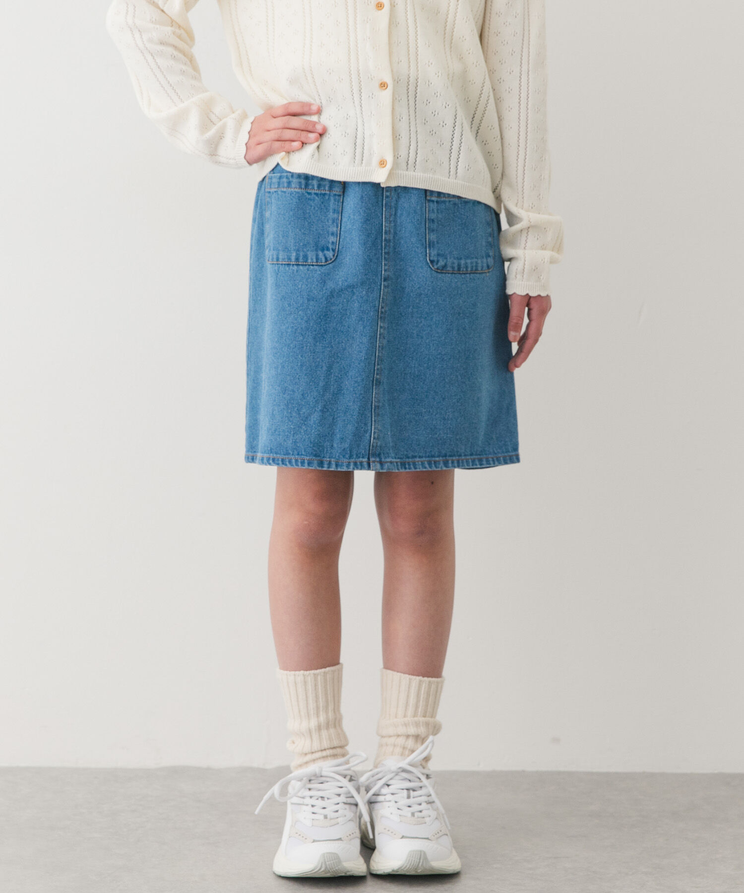 URBAN RESEARCH DOORS「『150サイズ』デニムスカート(KIDS)」|その他|インディゴブルー