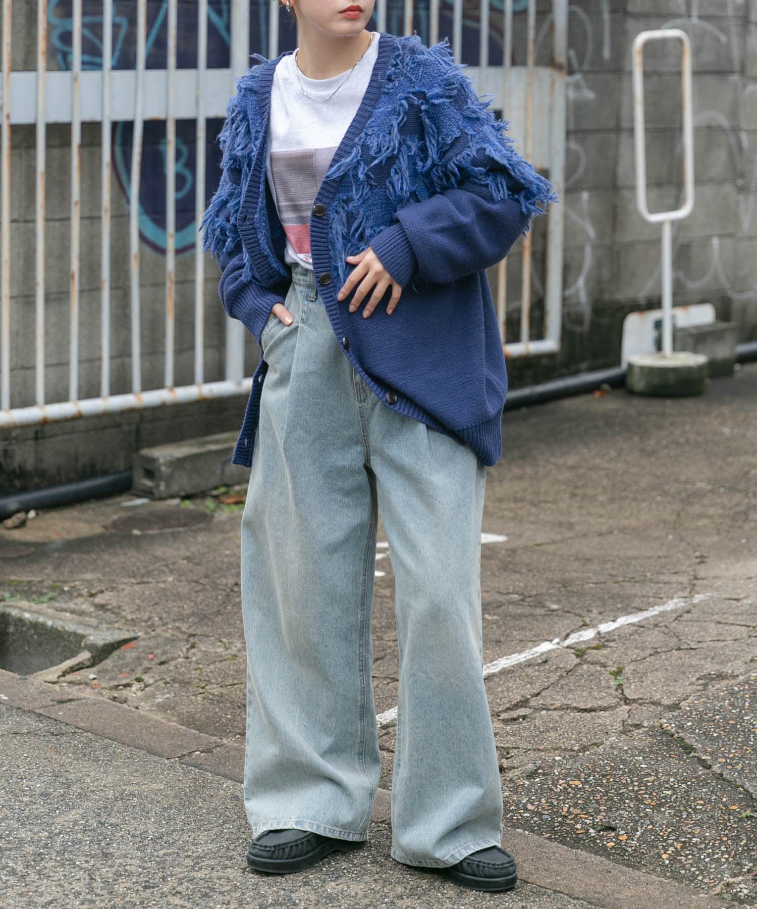  「ジャガードフリンジカーディガン」|カーディガン|