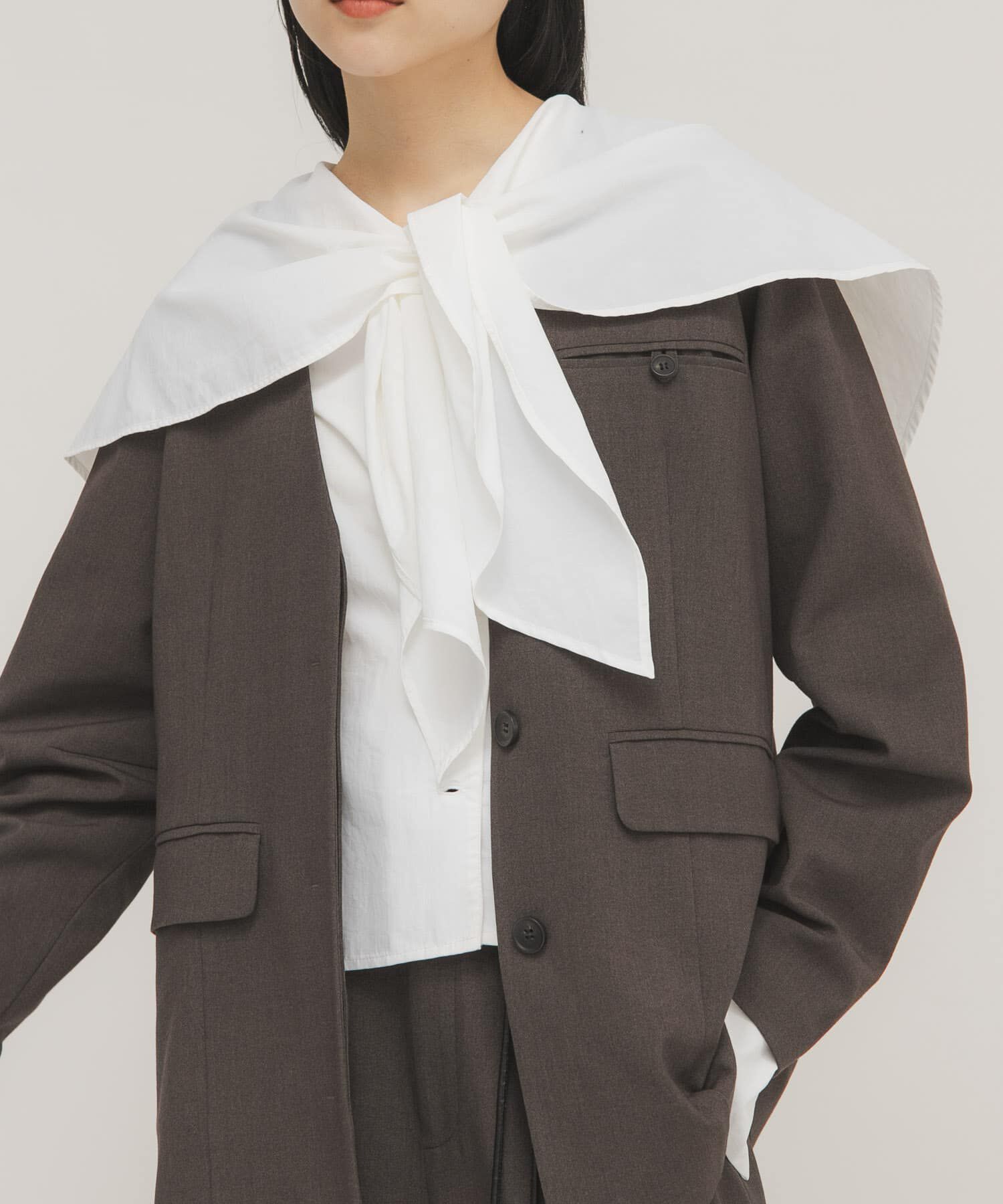  「ラッフルBIGカラーブラウス」|シャツ・ブラウス|