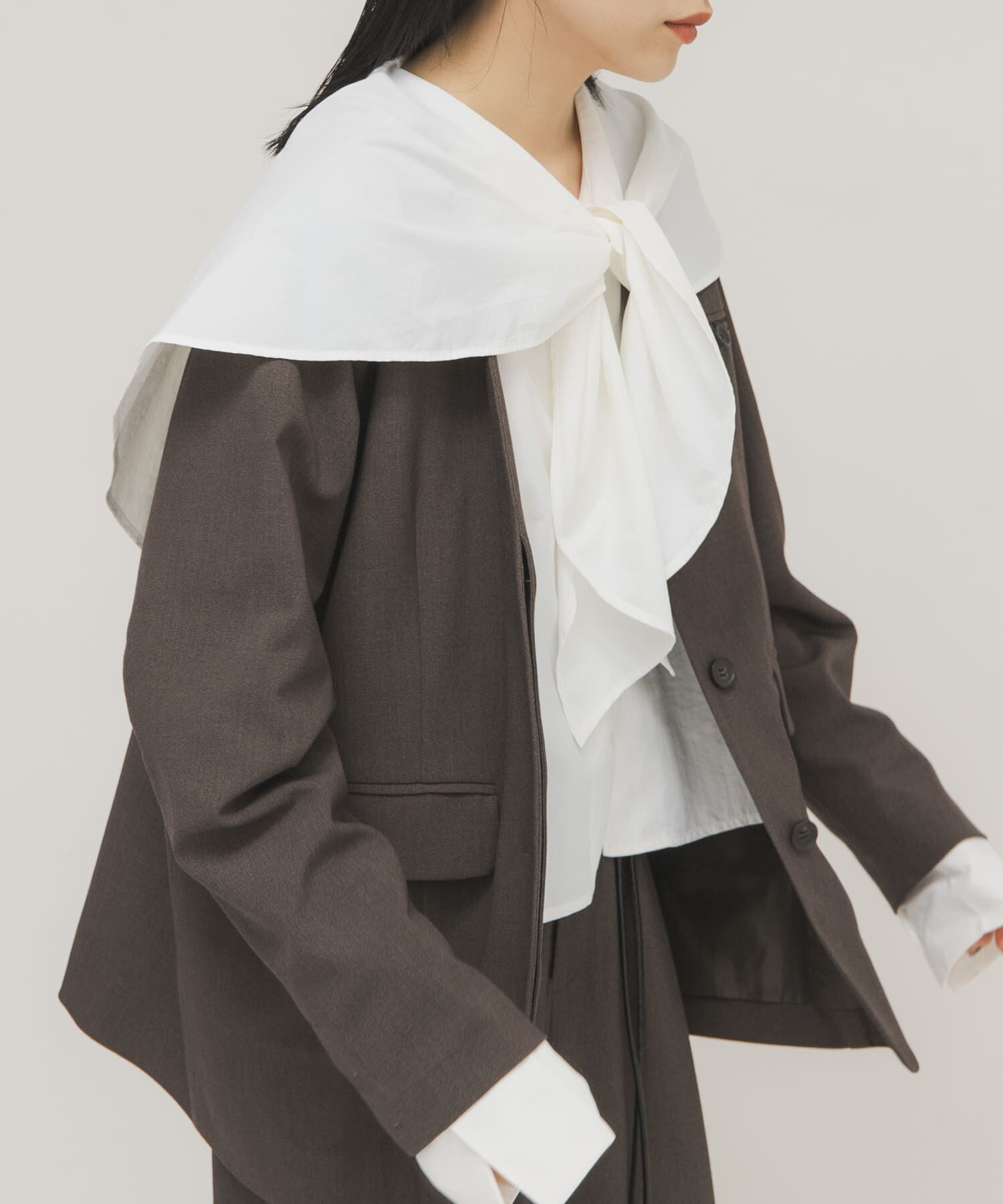  「ラッフルBIGカラーブラウス」|シャツ・ブラウス|