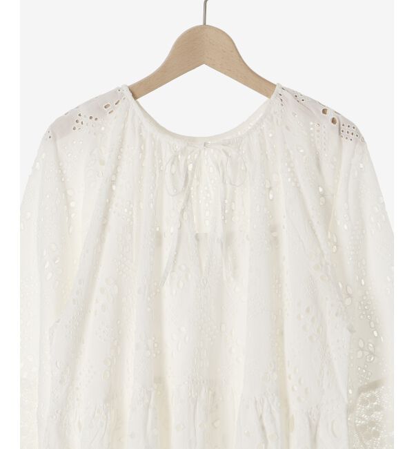 le.coeur blanc「《手洗い可能》Fanaka ミックスレースワンピース」|ワンピース|