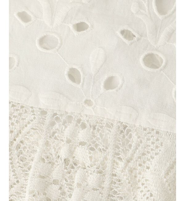 le.coeur blanc「《手洗い可能》Fanaka ミックスレースワンピース」|ワンピース|