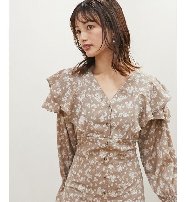 MAJESTICLEGON「スタイルアップフリルワンピース」|ワンピース|