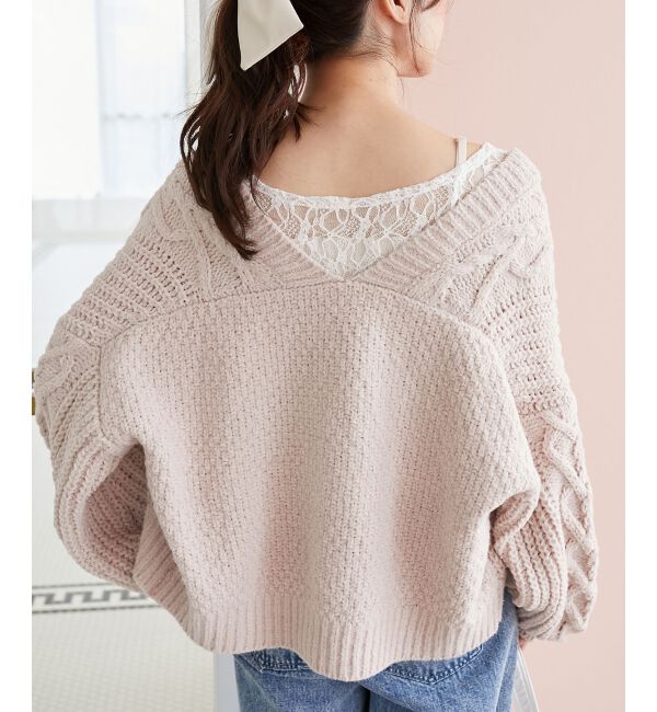 MAJESTICLEGON「ハートマシュマロモールカーディガン」|カーディガン|