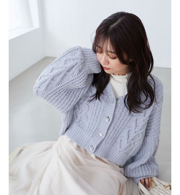 MAJESTICLEGON「ハートマシュマロモールカーディガン」|カーディガン|