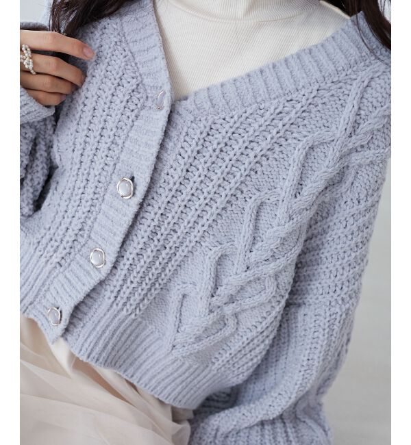 MAJESTICLEGON「ハートマシュマロモールカーディガン」|カーディガン|