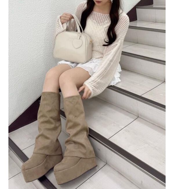  「ブーツカバーセット厚底ブーツ」|ショートブーツ|