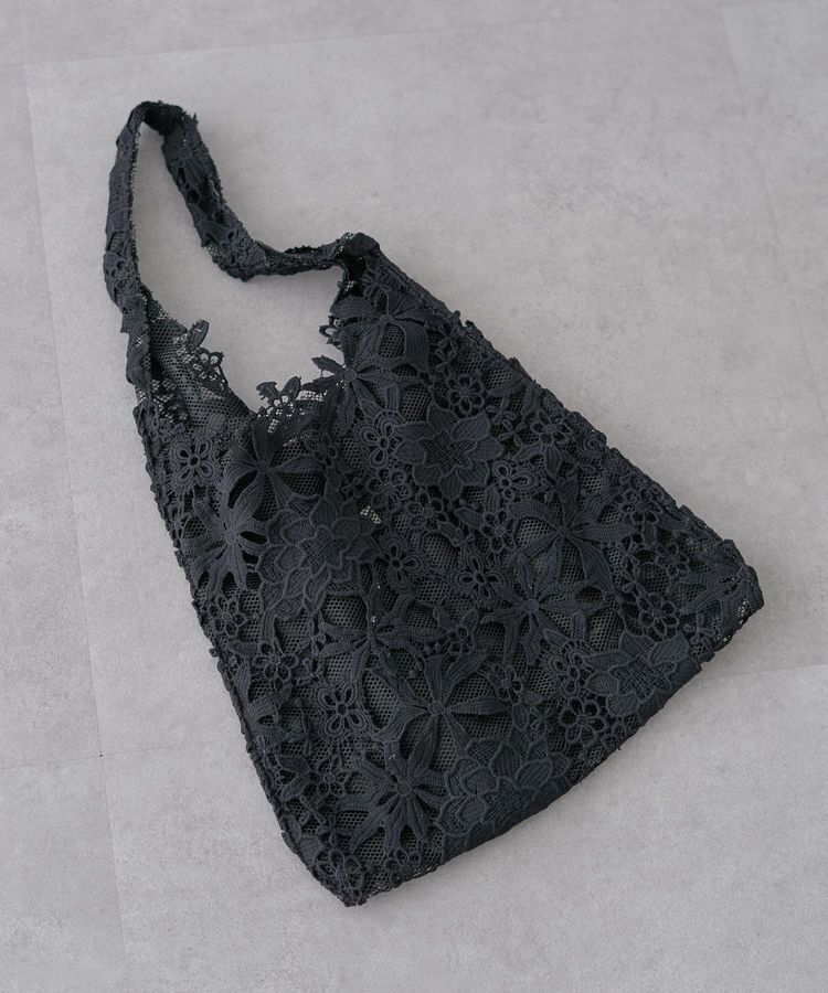 earth music&ecology「レースバッグ」|トートバッグ|Black