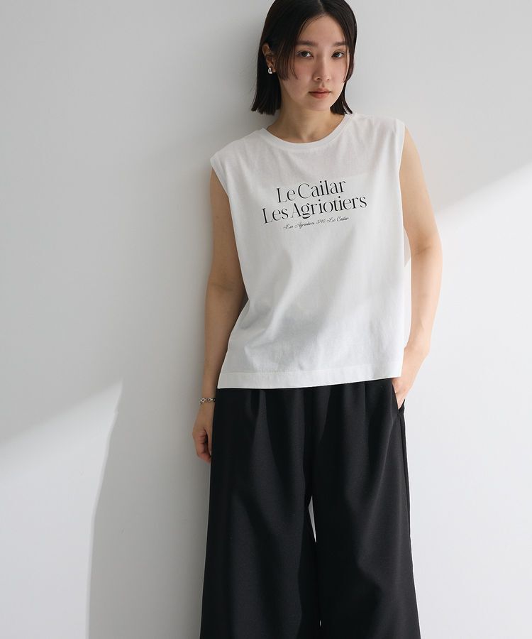 Green Parks「ノースリーブフェミニンロゴプルオーバー」|Tシャツ・カットソー|