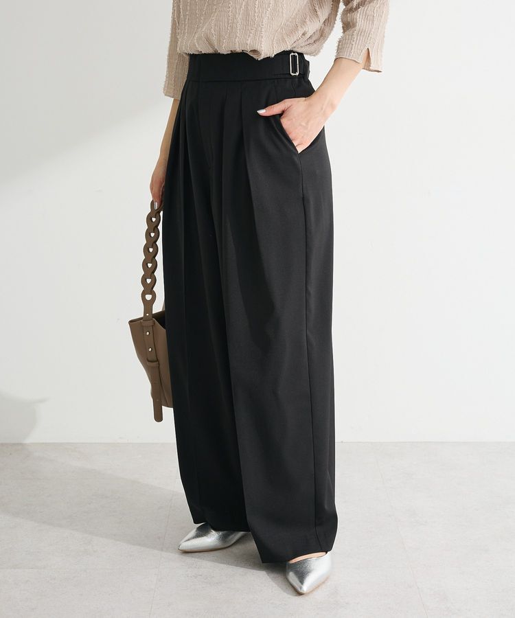 Green Parks「タックワイドパンツ」|その他|Black