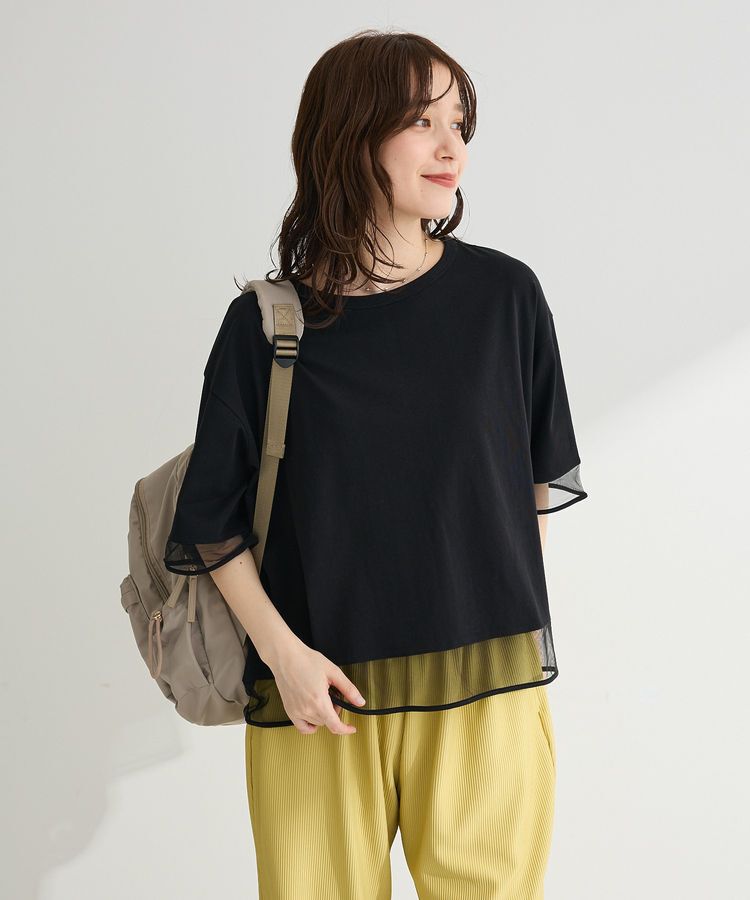 Green Parks「【適ON】遮熱チュールドッキングプルオーバー」|Tシャツ・カットソー|