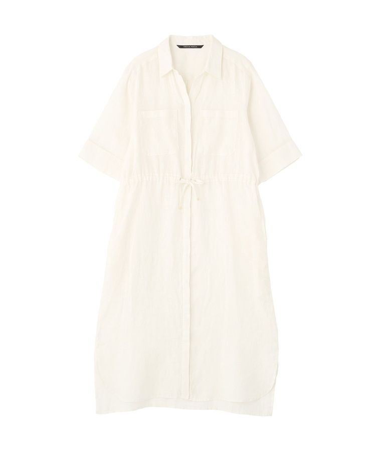YECCA VECCA「フレンチリネンドロストワンピース」|ワンピース|