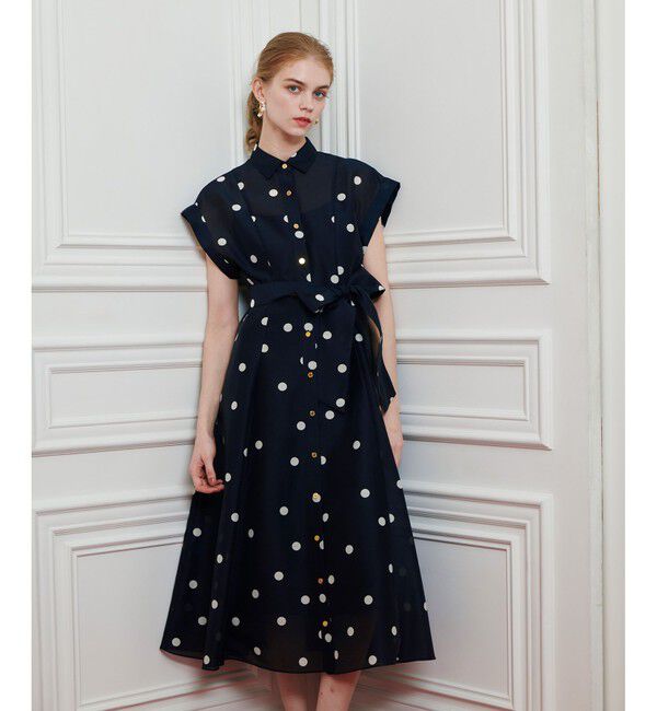 LOULOU WILLOUGHBY「【LOULOU WILLOUGHBY】オーガンドットワンピース」|ワンピース|