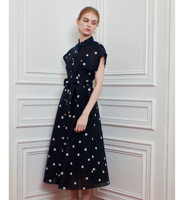 LOULOU WILLOUGHBY「【LOULOU WILLOUGHBY】オーガンドットワンピース」|ワンピース|