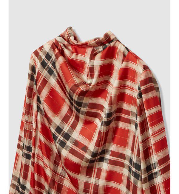 allureville「LISAチェックプリントブラウス」|シャツ・ブラウス|