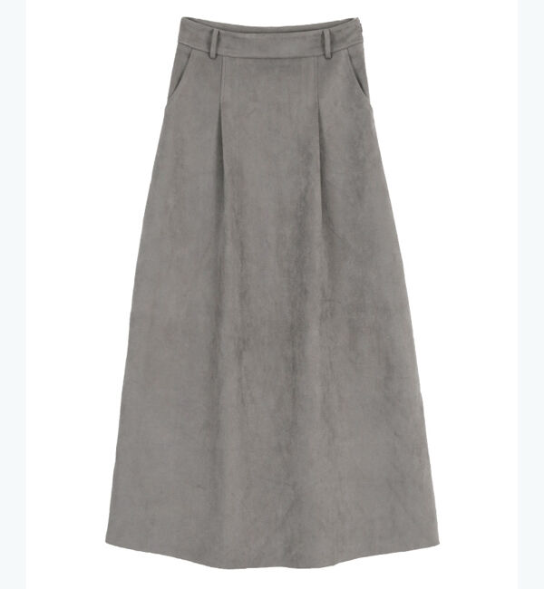 ur's「フェイクスエードマキシ丈タックスカート」|スカート|