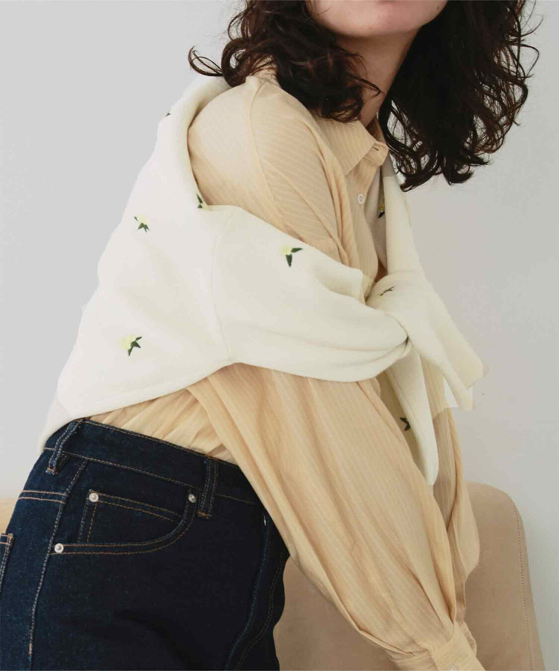 titivate「フラワー刺繍カーディガン」|カーディガン|