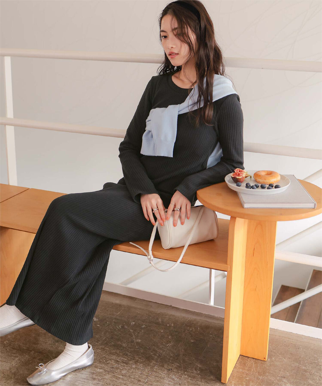 titivate「クルーネックリブワンピース」|ワンピース|