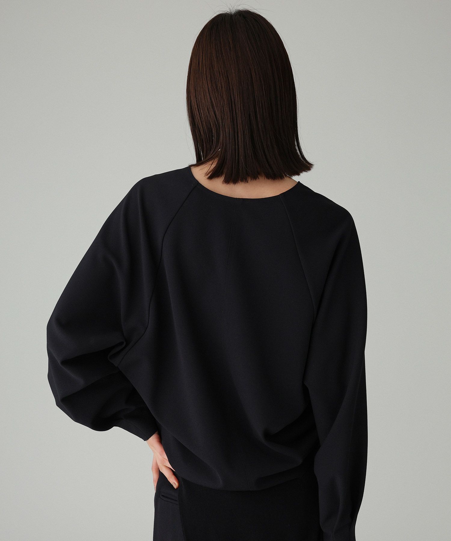 BABYLONE「【多機能素材】ジョーゼットVネックプルオーバー」|シャツ・ブラウス|