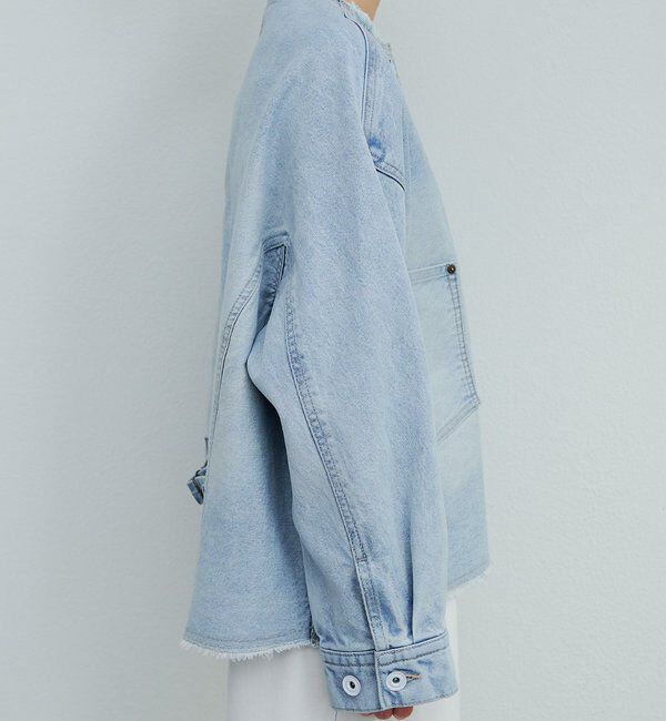  「セルビッチデニムノーカラージャケット」|デニムジャケット|