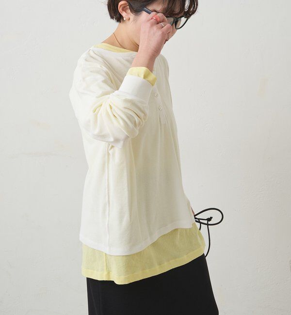  「前後2WAYシアーワッフルカットソー」|プルオーバー|