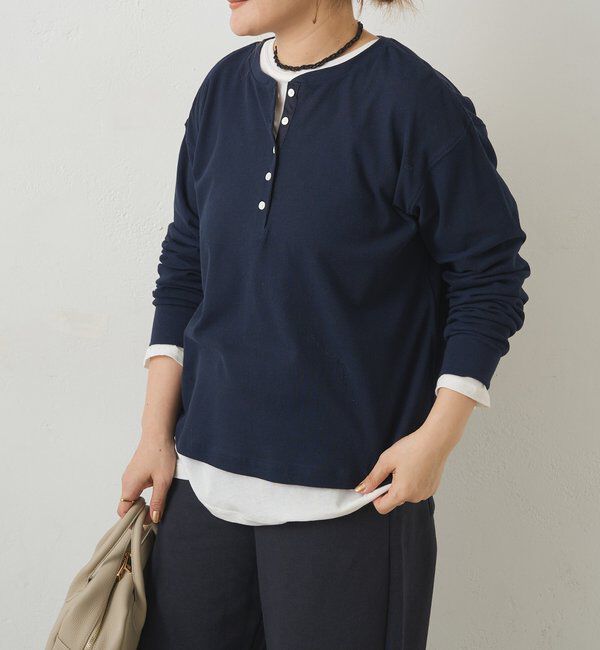  「前後2WAYシアーワッフルカットソー」|プルオーバー|