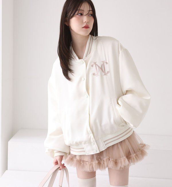  「ロゴ入りスカジャン」|ダウンベスト・ベスト|