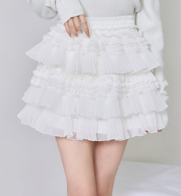  「フリルミニスカート」|スカート|オフホワイト