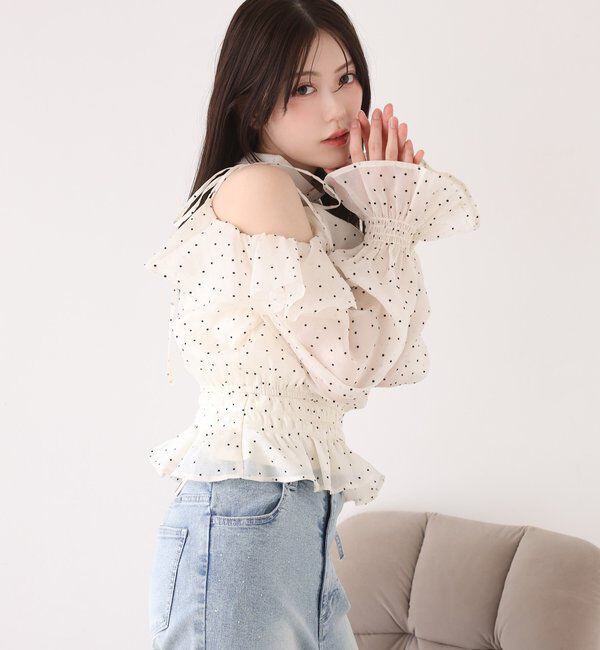  「2WAYワンショルフリルブラウス」|シャツ・ブラウス|