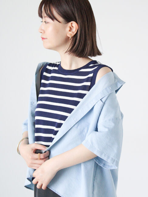 Lugnoncure「無地/柄アソートノースリーブニット」|ニット・セーター|オフホワイト