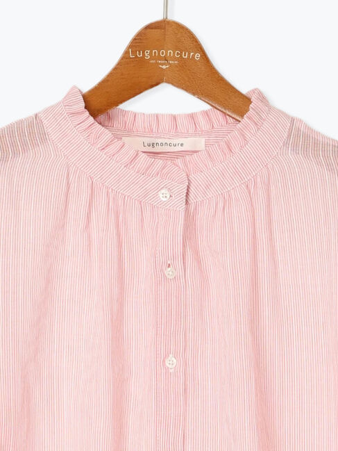 Lugnoncure「先染めストライプフリル衿シャツ」|シャツ・ブラウス|