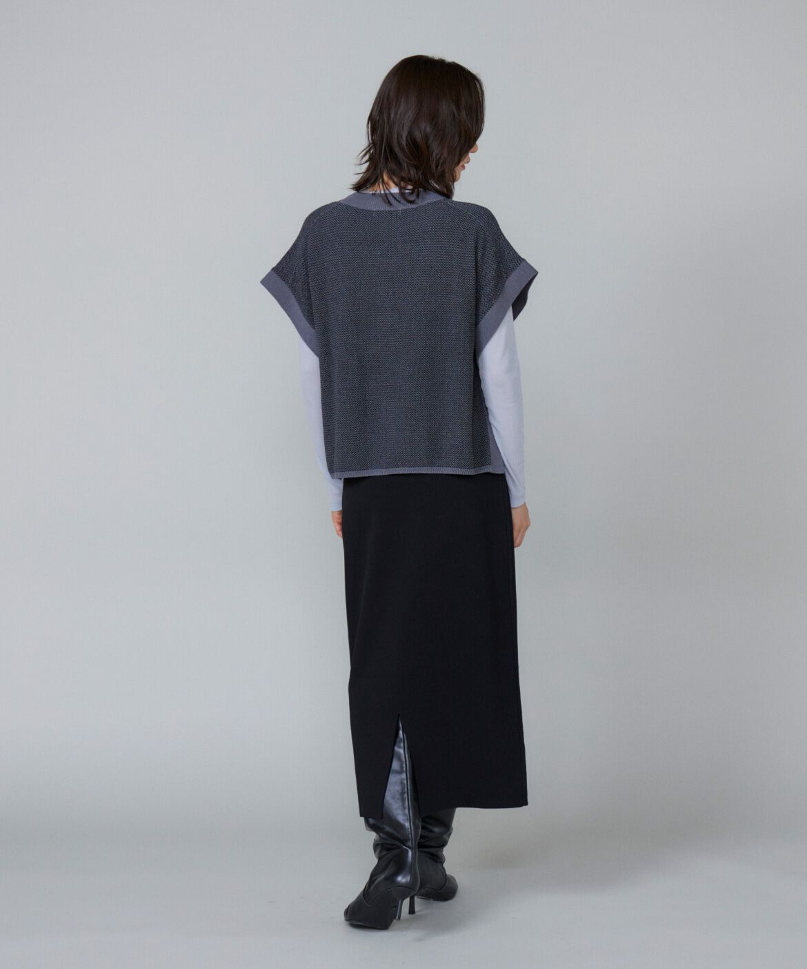 Le Souk「《大きいサイズ》ミラノリブAラインスカート」|タイト|