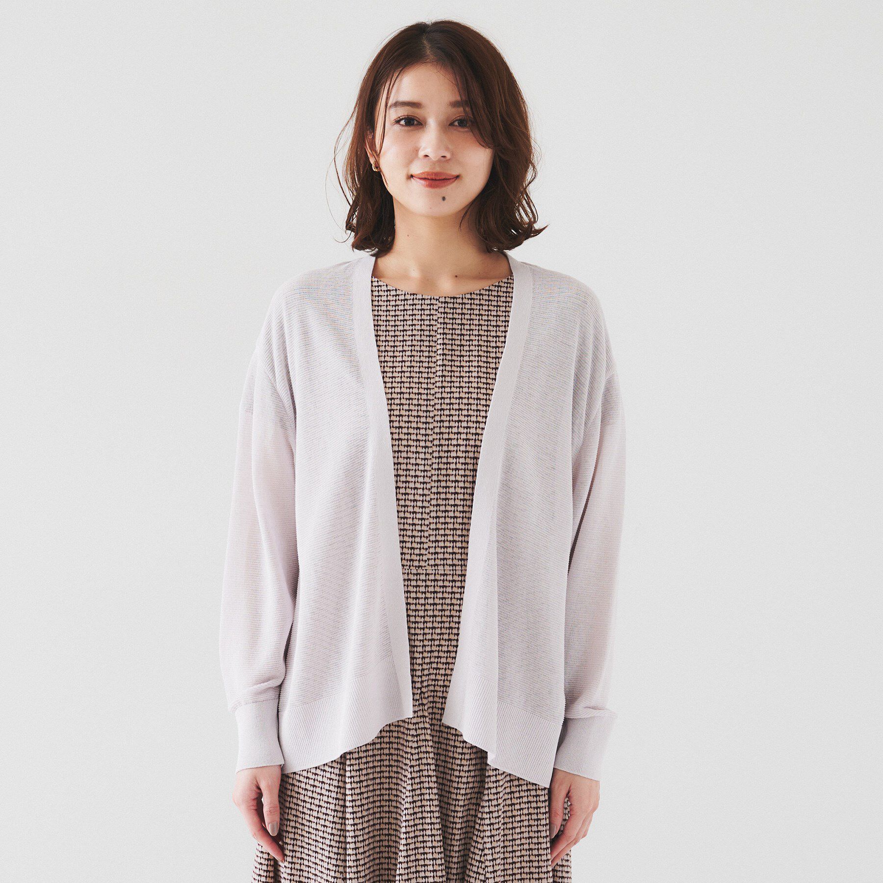 UNTITLED「【体型カバー/日除け】ドルマンスリーブ ガーターカーディガン」|カーディガン|