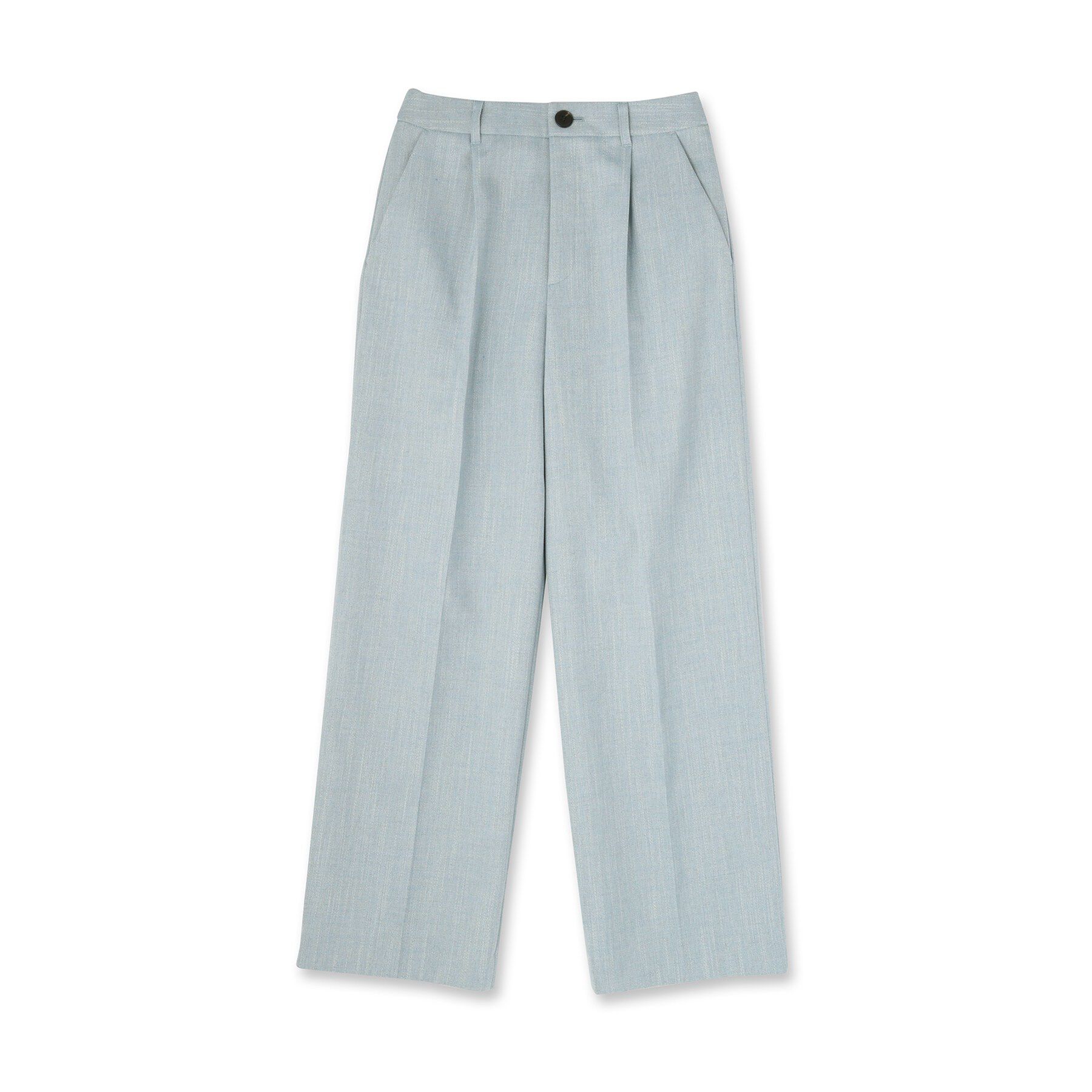 UNTITLED「【洗える/後ろウエストゴム】シャンブレーワイドパンツ」|その他|