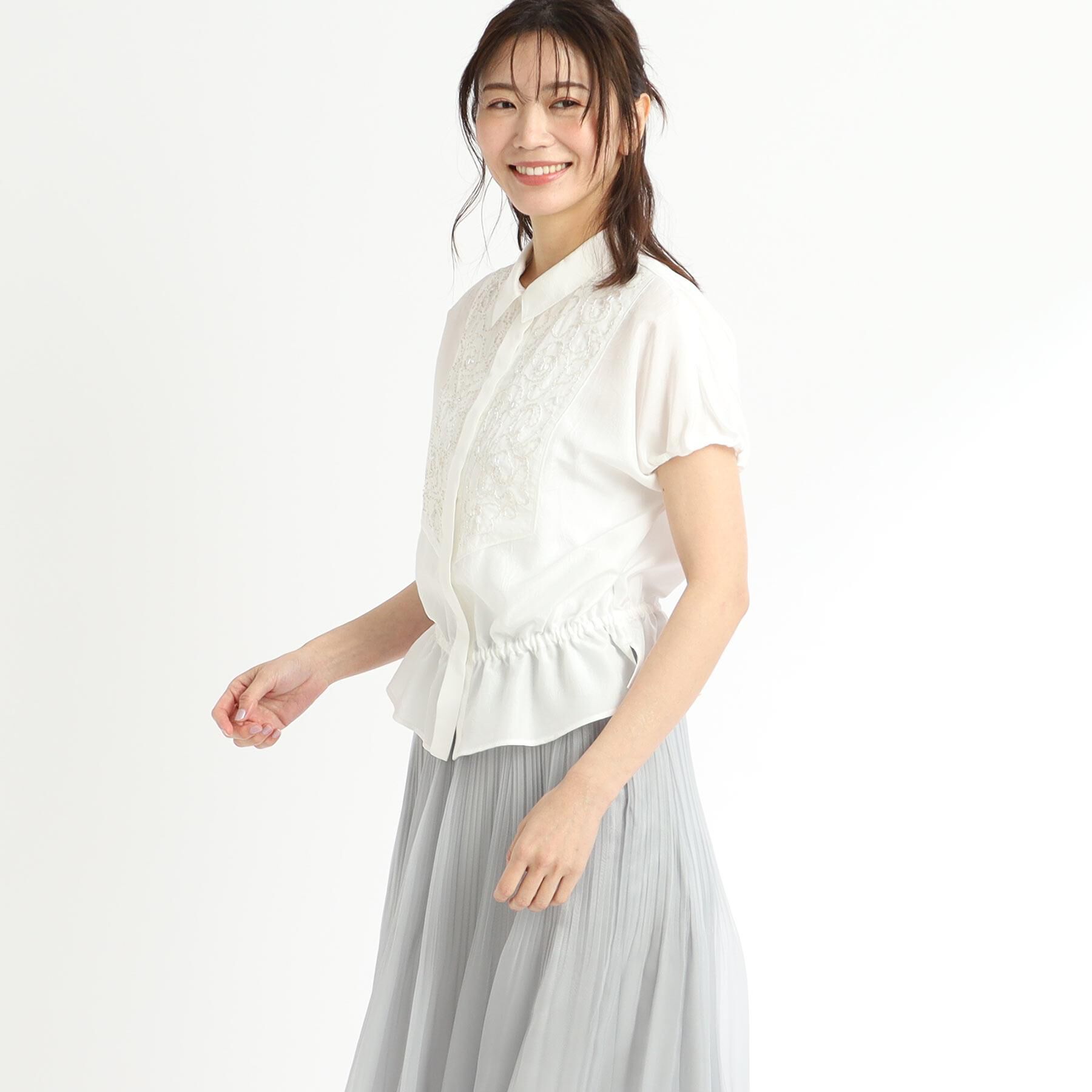 Reflect「【夏SALE／R‐QUALITY】ビーズ刺繍ブラウス」|シャツ・ブラウス|