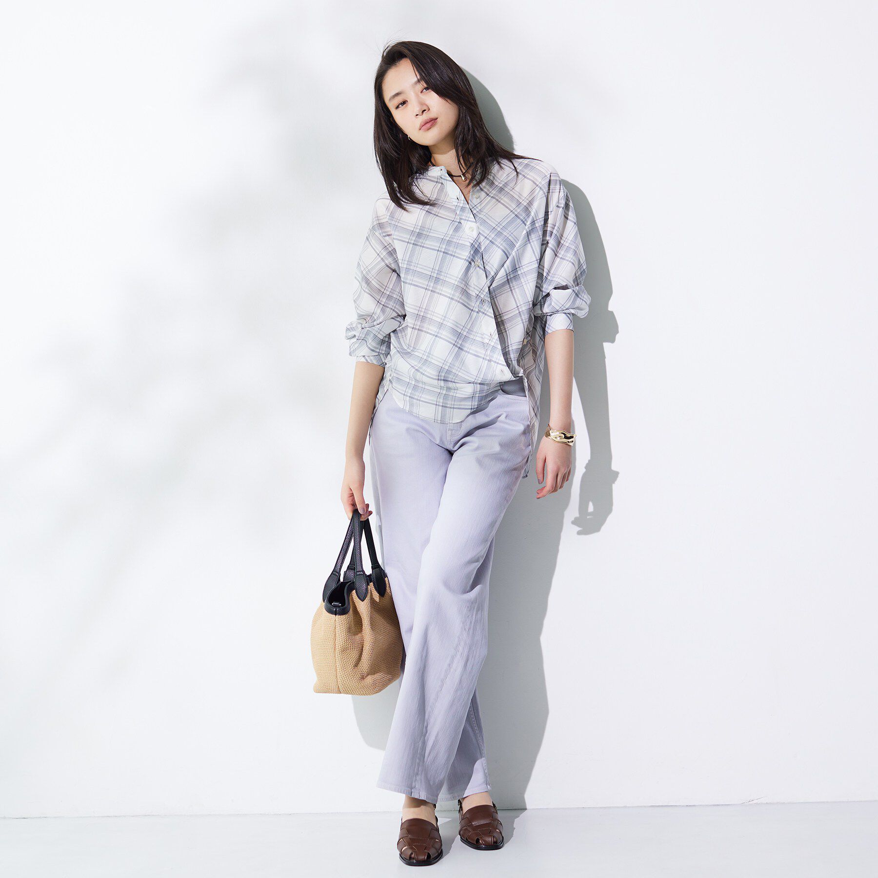 INDIVI「【褒められデニム】ワイドストレート デニムパンツ」|デニム|