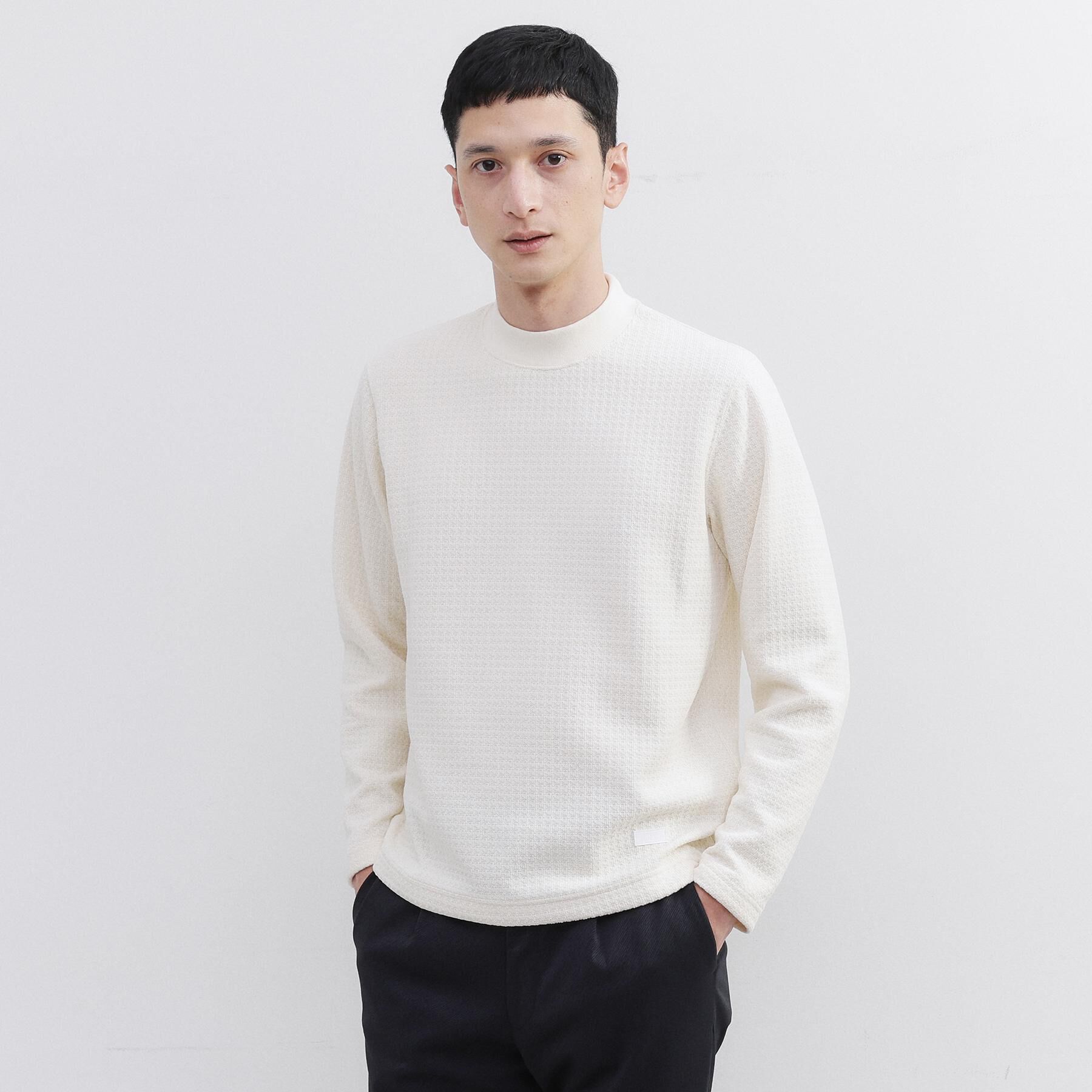 TAKEO KIKUCHI「モールクオーターモックネック」|Tシャツ・カットソー|オフホワイト(003