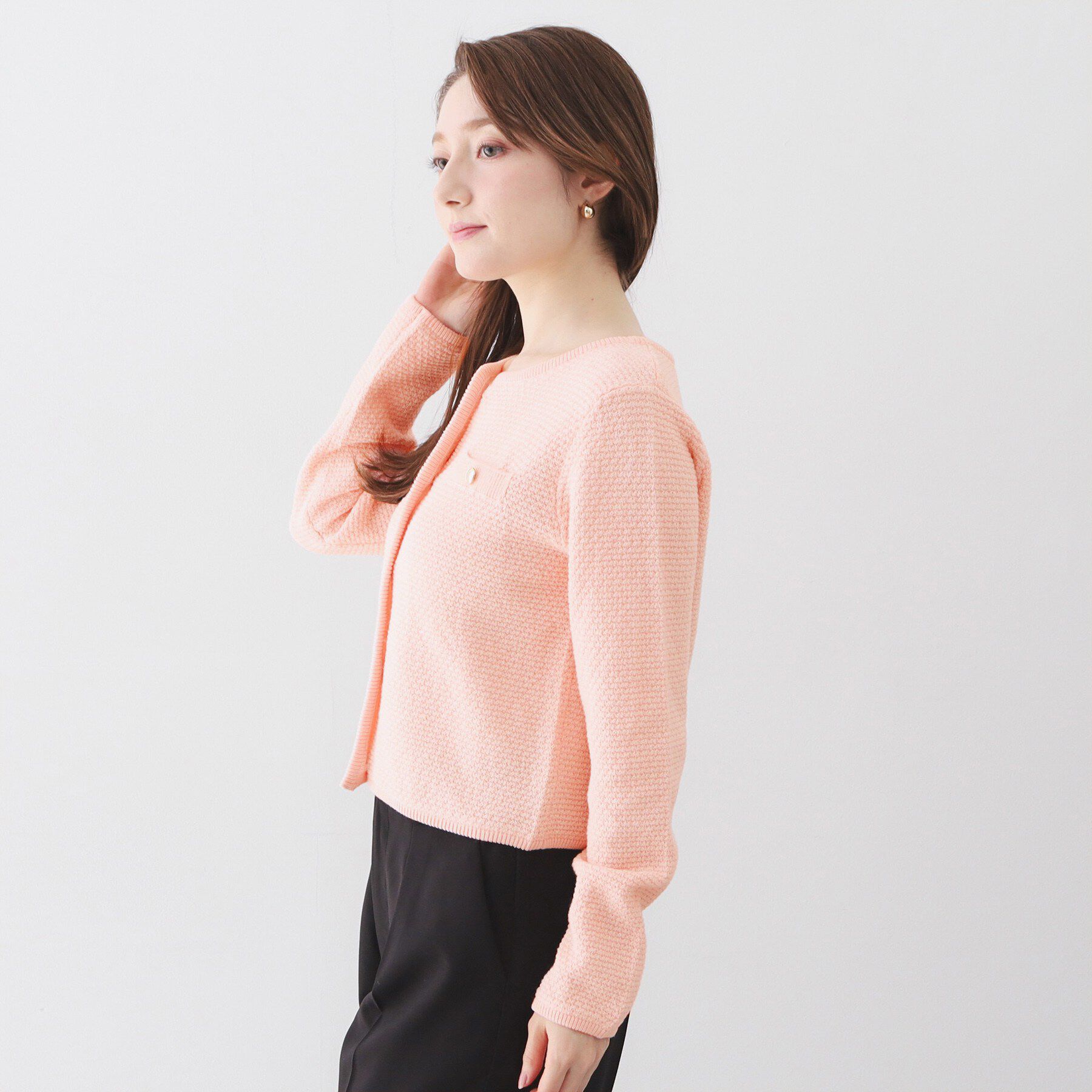 index「ラメリリーボクシーショートカーディガン【洗濯機OK】」|カーディガン|