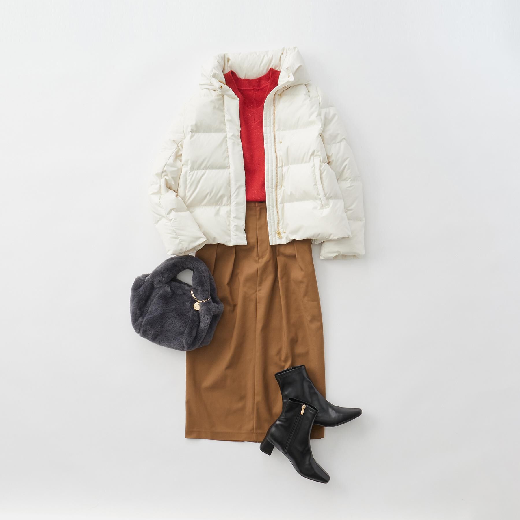 OPAQUE.CLIP「【2WAY】フェイクファーミドルトートバッグ」|トートバッグ|