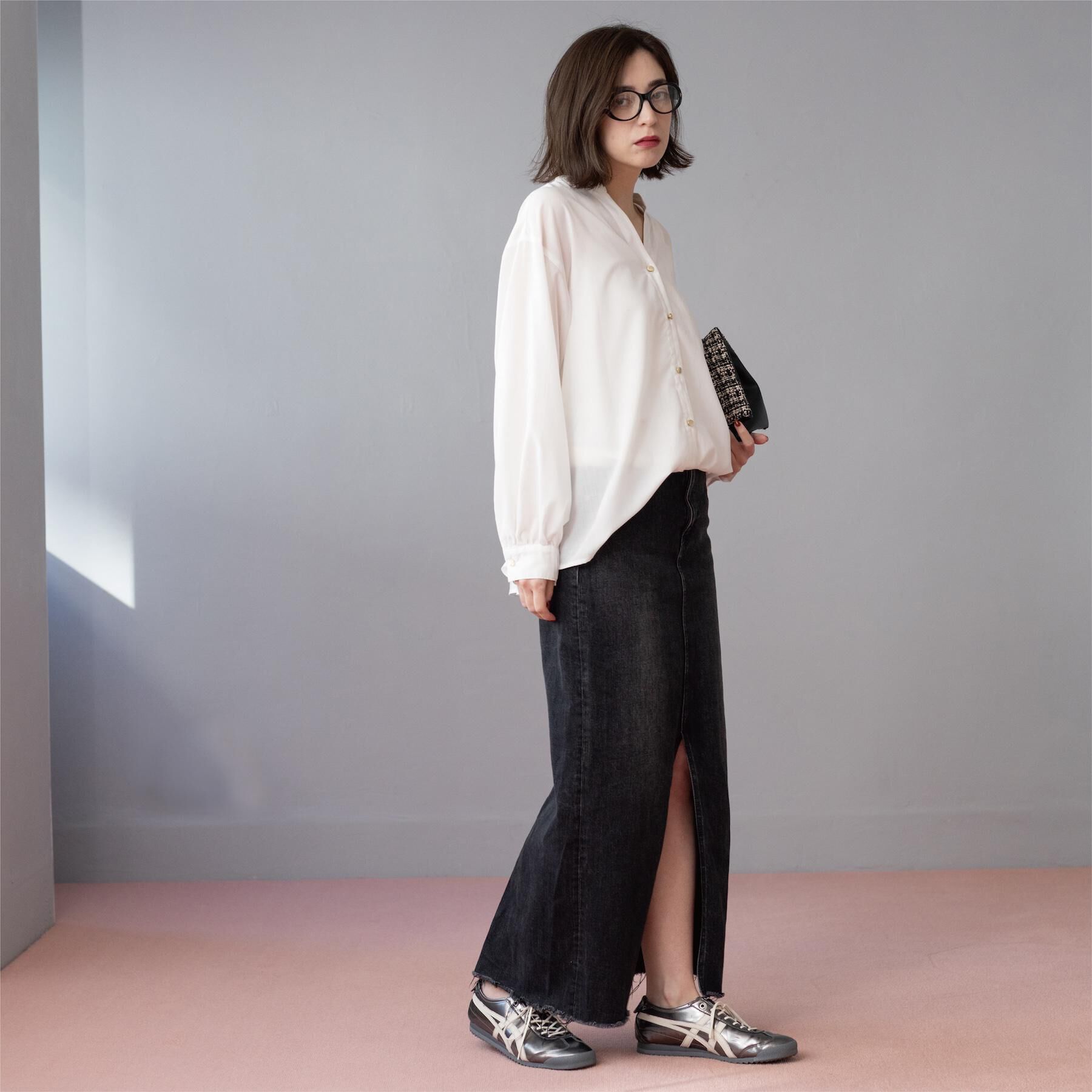 OPAQUE.CLIP「前あき後ろフレアブラウス」|シャツ・ブラウス|