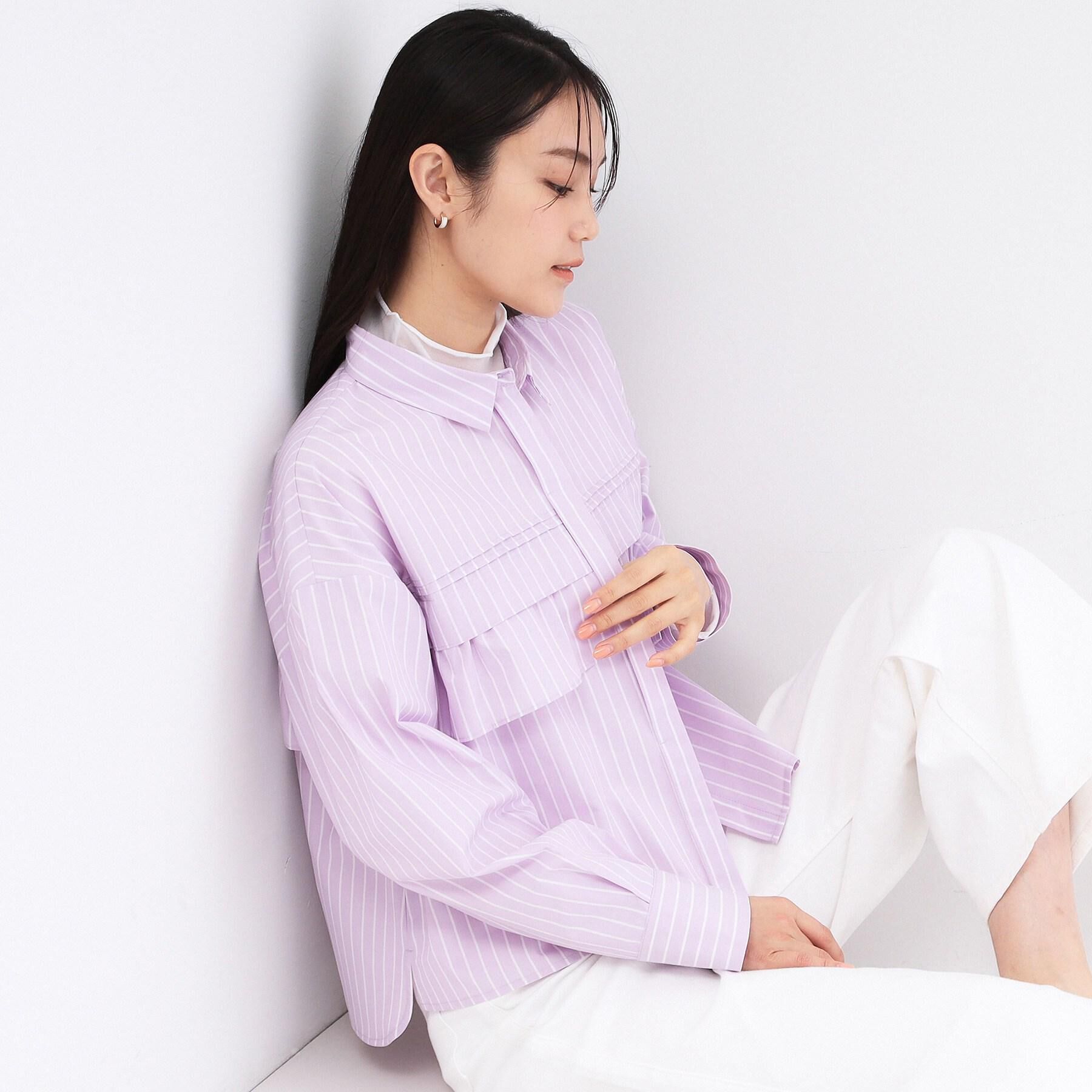 OPAQUE.CLIP「タックフリルシャツ【洗濯機OK】」|シャツ・ブラウス|