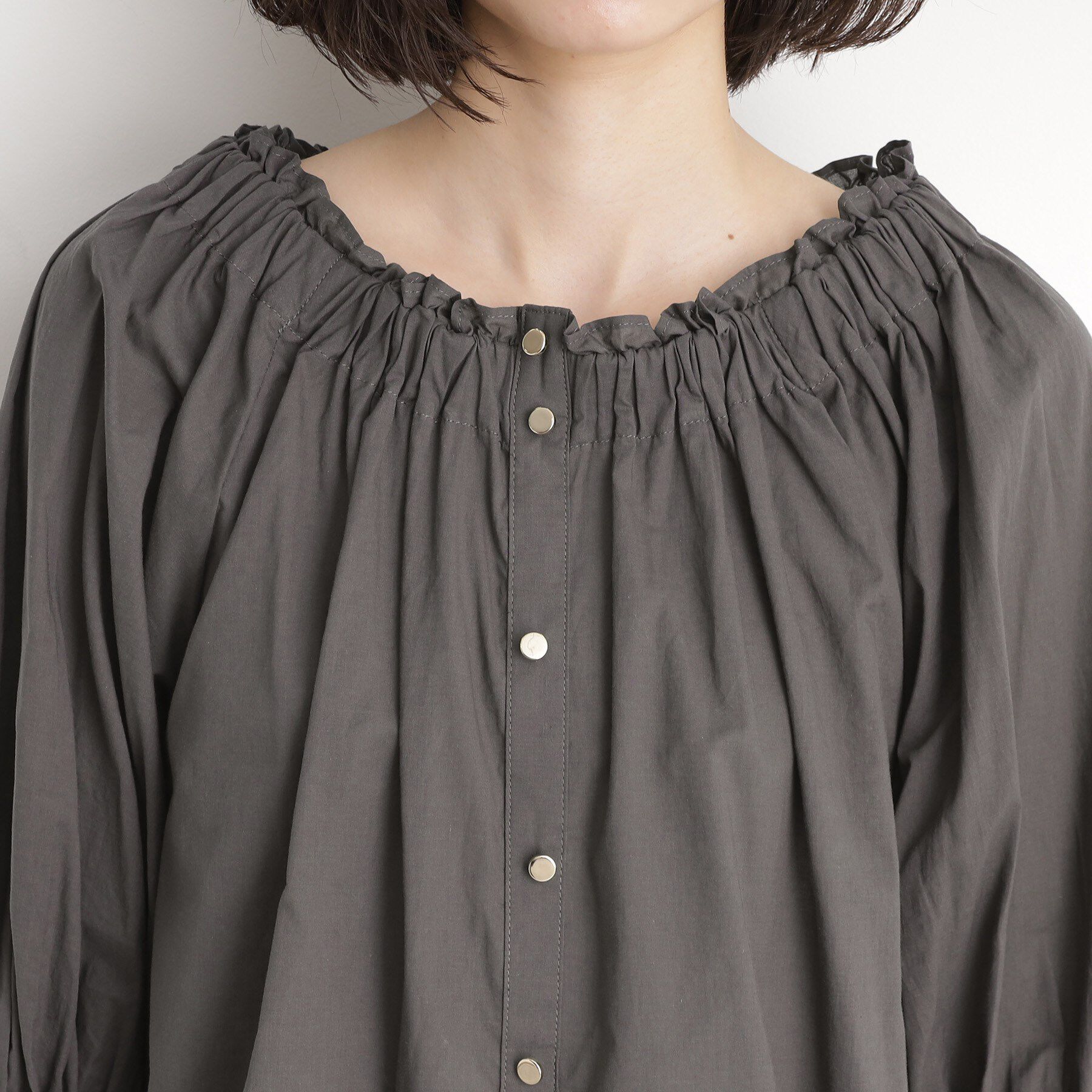 THE SHOP TK「【前後2WAY】ギャザーブラウス/洗濯機OK」|シャツ・ブラウス|