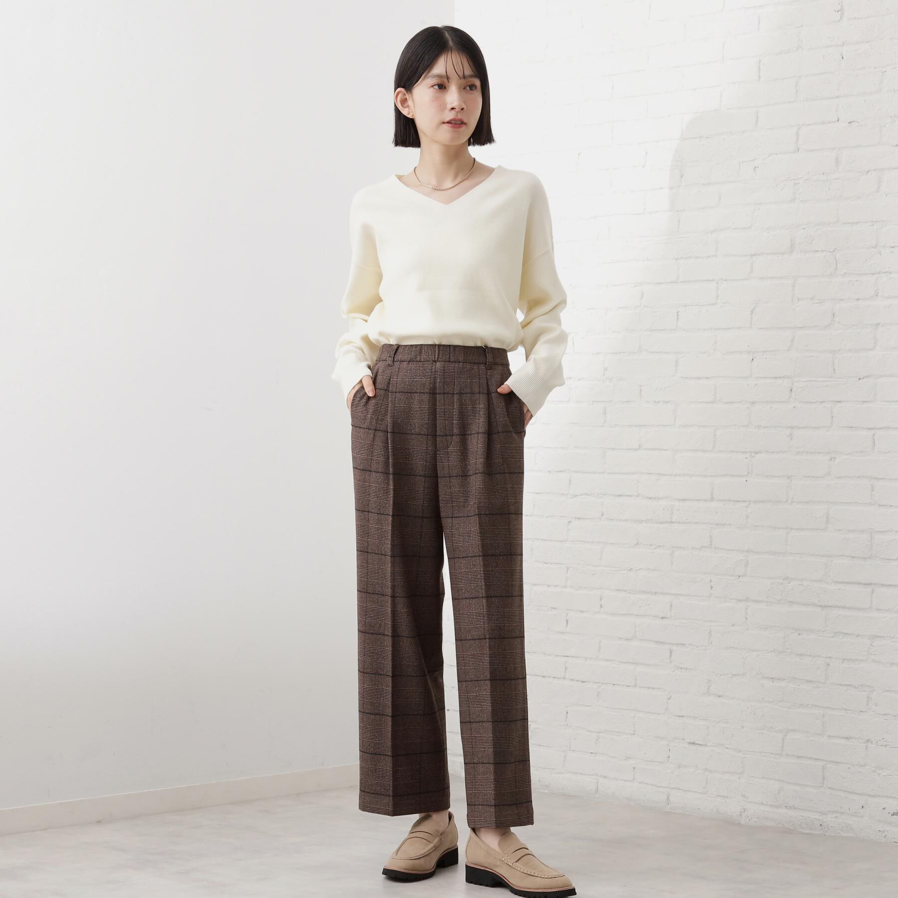 THE SHOP TK「【着丈選べる/XS～XLサイズ】あったか裏起毛ワイドパンツ」|その他|