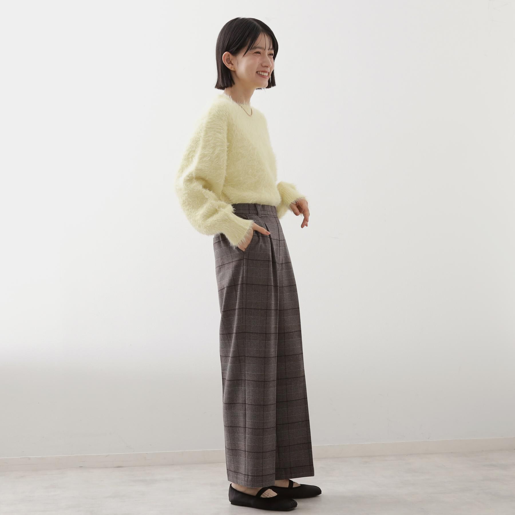 THE SHOP TK「【着丈選べる/XS～XLサイズ】あったか裏起毛ワイドパンツ」|その他|