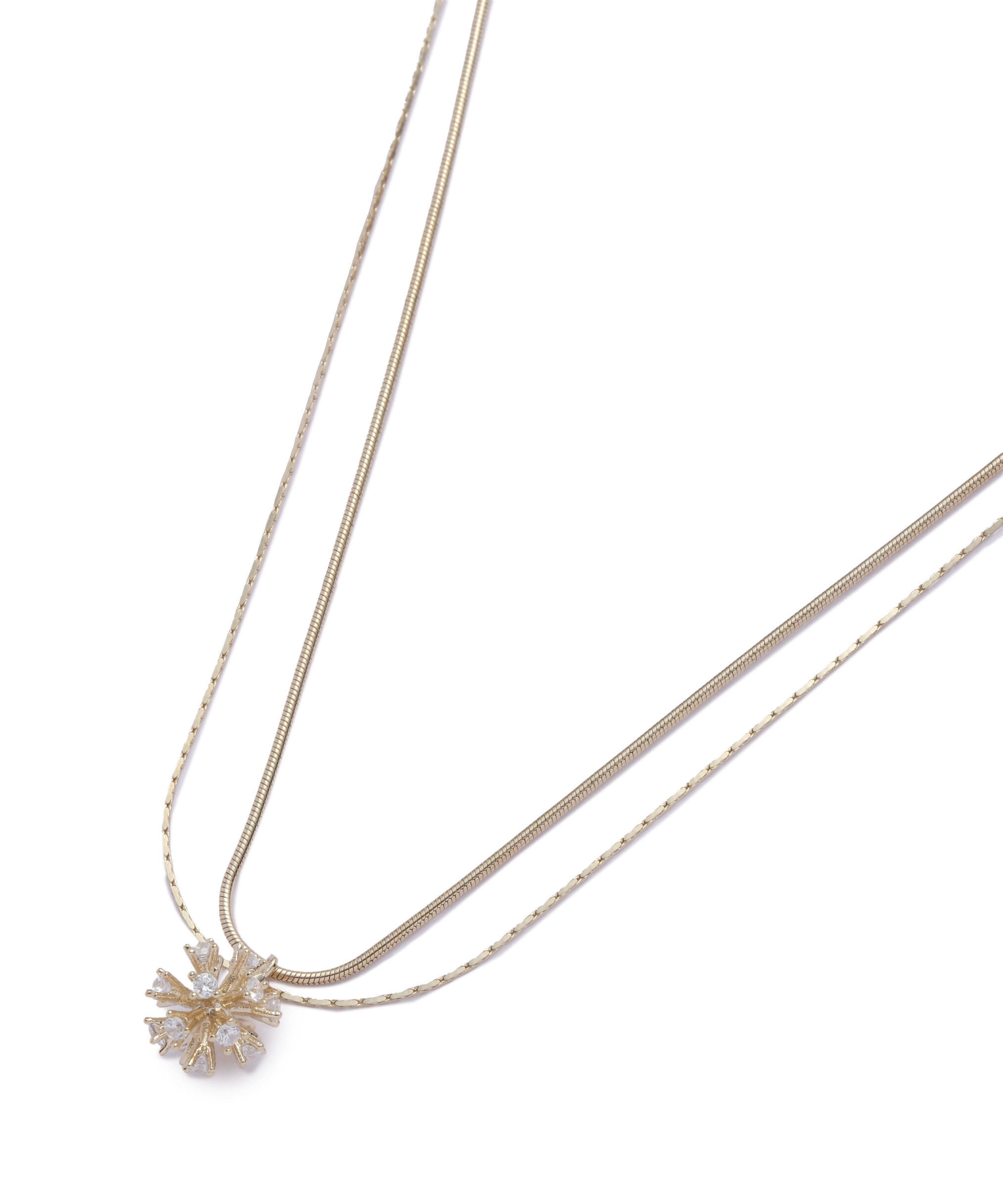  「ドームストーンツインネックレス」|ネックレス|