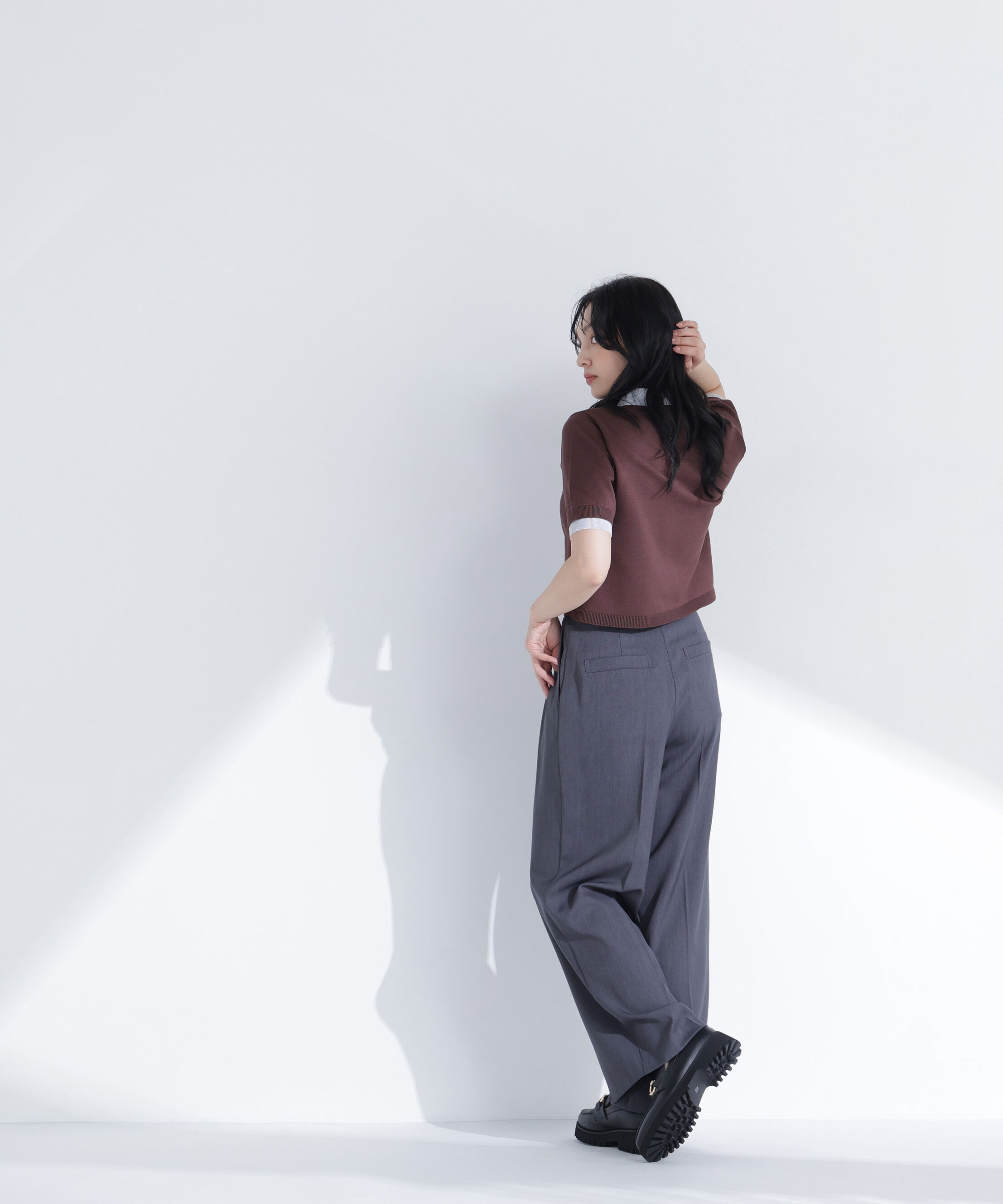  「ダブルカラーポロニット」|ニット・セーター|