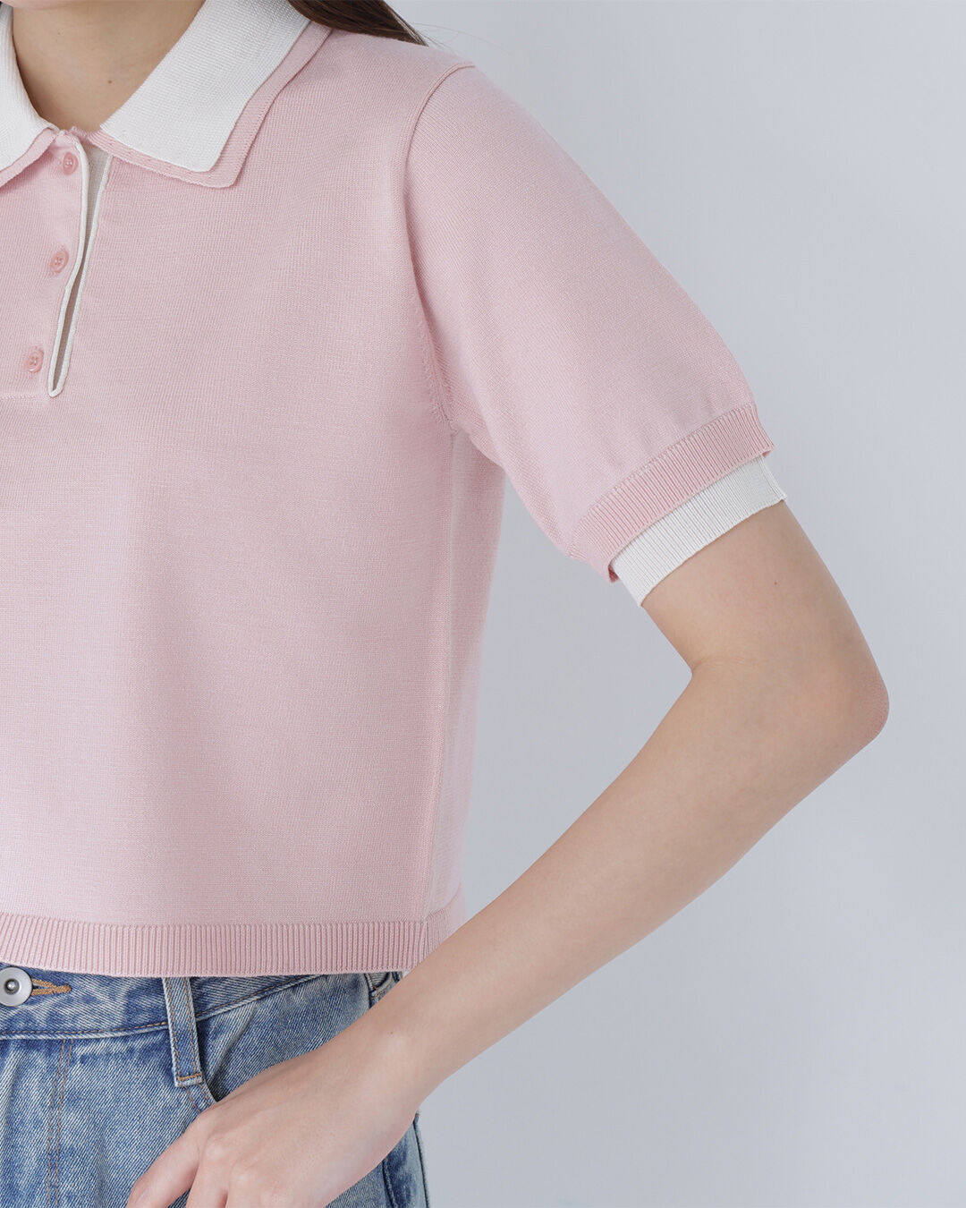  「ダブルカラーポロニット」|ニット・セーター|