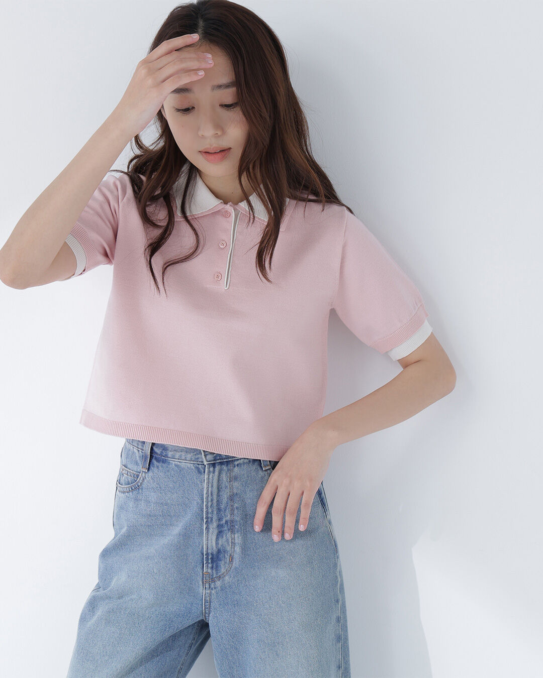  「ダブルカラーポロニット」|ニット・セーター|