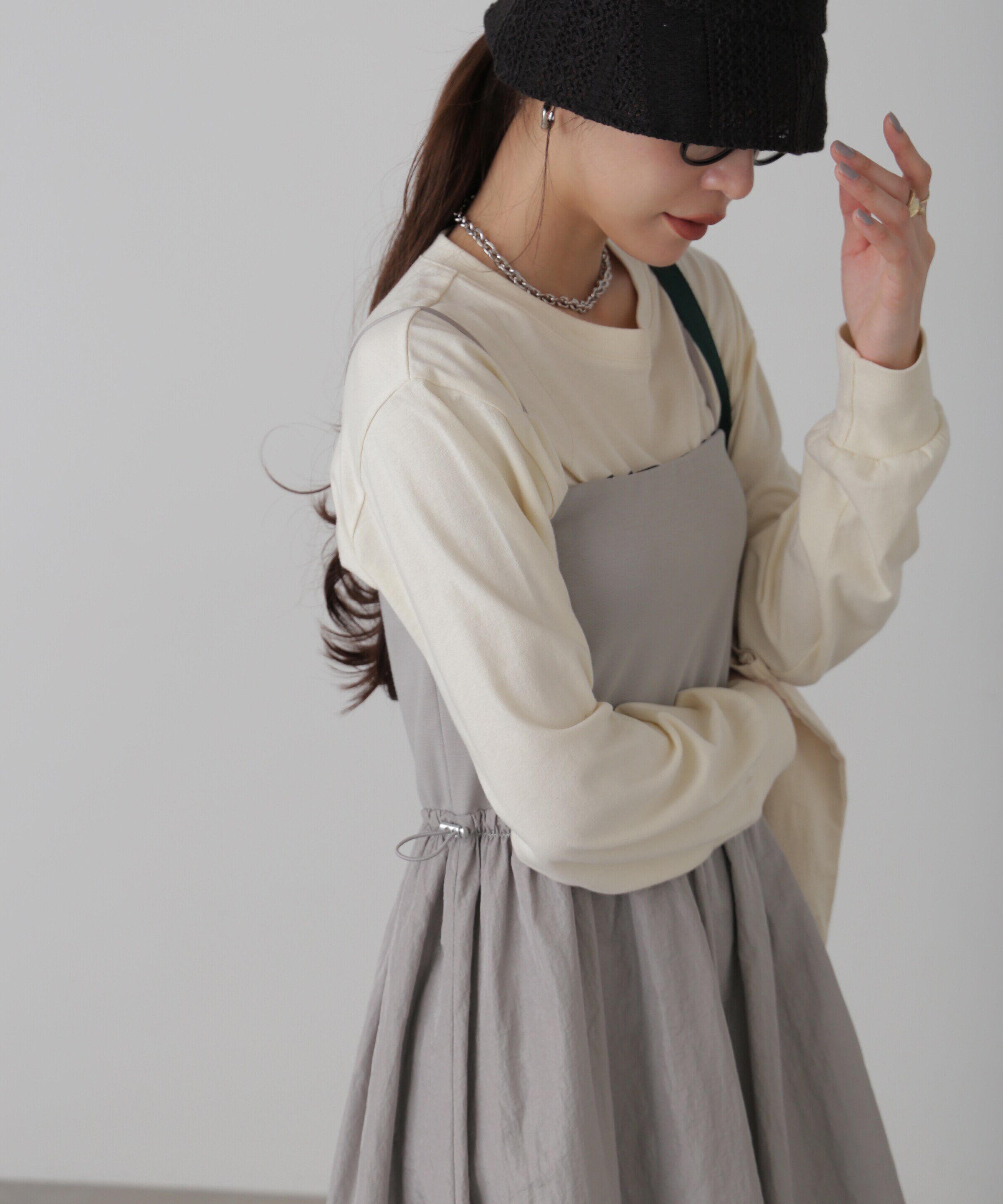  「異素材ドッキングキャミワンピース」|ワンピース|